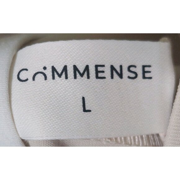 NWT Commense Womens High-Waisted Wide Leg Dress Pants W/Tie Beige Large - Picture 3 of 7